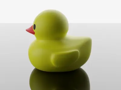 Rubber duck Low-poly 3D model