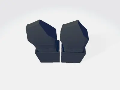 Military Clips - Magazine Pouches Low-poly 3D model