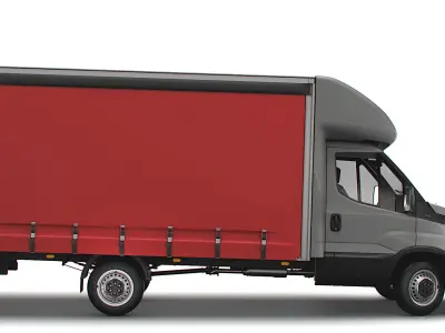 Iveco Daily Luton Curtainsider Tail Lift 2021 3D model
