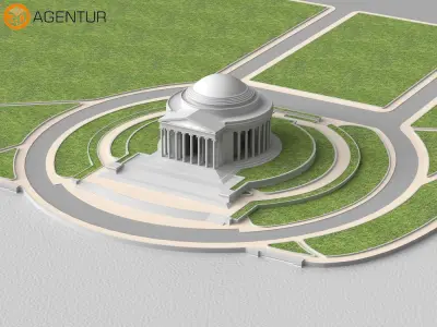 Jefferson Memorial in Washington 3D model