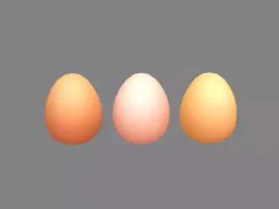 Cartoon eggs Low-poly 3D model