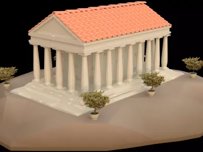 Roman temple Free 3D model