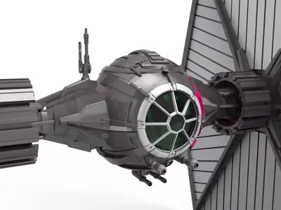 First Order TIE Low-poly 3D model