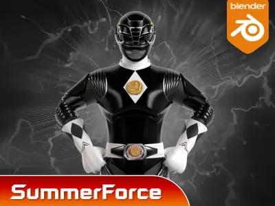 Black Ranger - Mighty Morphin Power Rangers The Movie 3D model