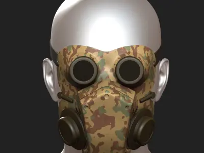 Mask helmet scifi military combat  Low-poly 3D model