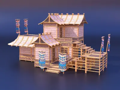 Tribe Modular Asset Pack Low-poly 3D model