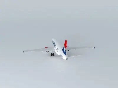 Air Serbia Airbus A319 3D model