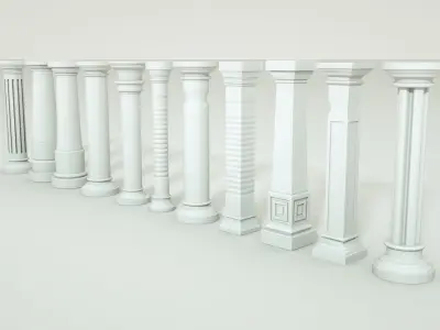 Column Pack 3D model 3D model