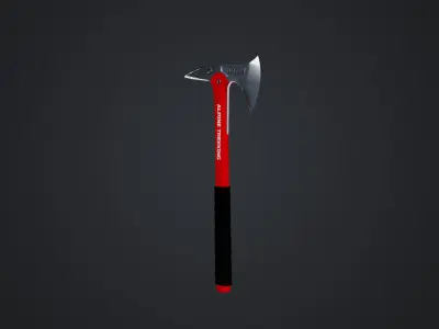 Ice axe Low-poly 3D model