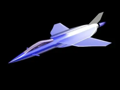 Space Plane Low-poly 3D model