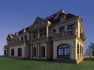 villa mansion in shanghai 3D model