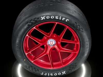 Hoosier DR2 Slick Revamped TEX V3 3D model