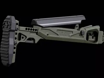 CRC 5002 Telescopic Buttstock KPYK Low-poly 3D model