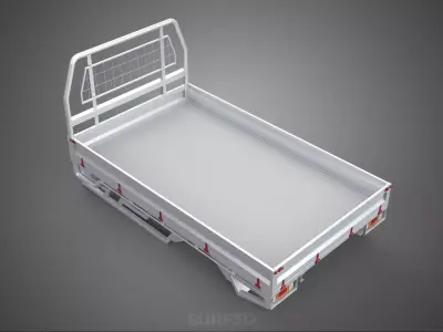 FLAT BED DECK PICKUP TRUCK HEADBOARD STRUCTURE FRAME HEAD RACK 3D model