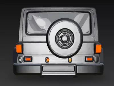 jeep upper body 3D model