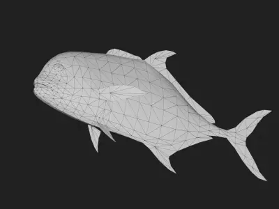 Trevally Low-poly 3D model