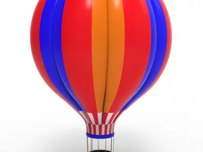 HOT AIR BALOON Low-poly 3D model