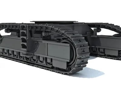 Bulldozer Excavator Track 3D model