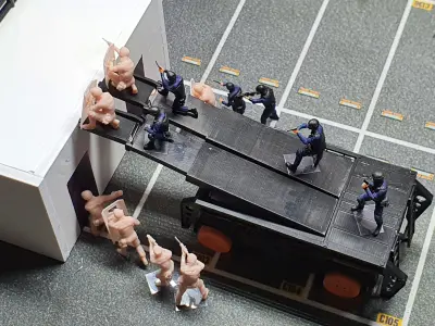 Uro Vamtac S3 in use with GEO in counter terrorism role 3D print model