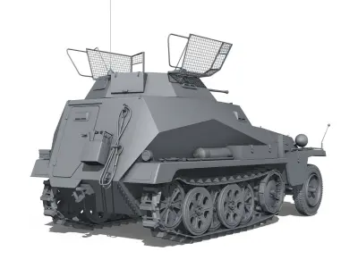 SD KFZ 250 9 - Reconnaissance Half-Truck 3D model