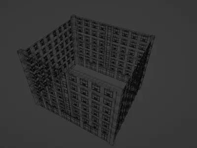 New York City Fantasy Building Low-poly 3D model