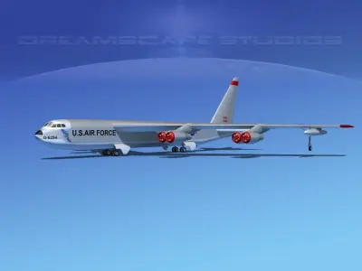 Boeing B-52D Stratofortress  V01 3D model