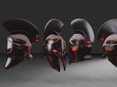 Spartan Helmet 3D model 3
