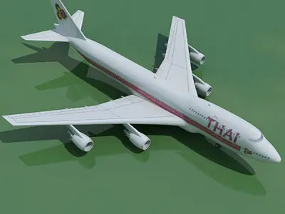 Thai Airways Boeing Thailand 3D model