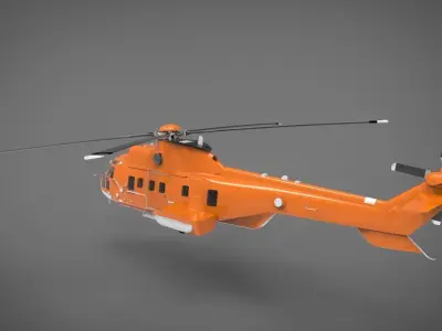 Helicopters H225 Super Puma 3D model