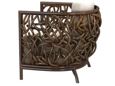 Palecek auburn lounge chair 3d model 3D model