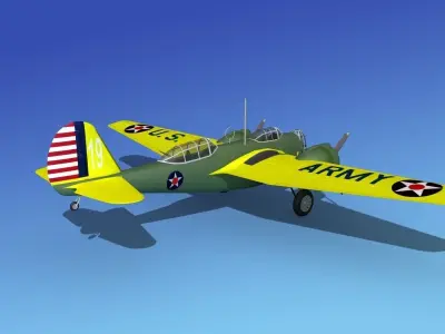 Martin B-10 V07 US Army 3D model
