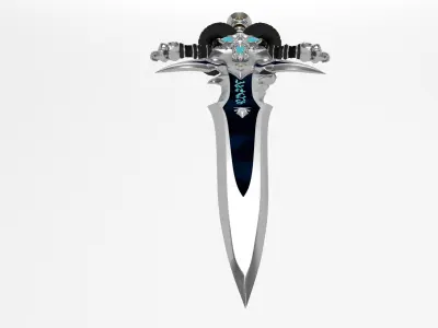 Frostmorn sword Low-poly 3D model