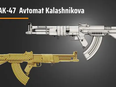 AK-47  Avtomat Kalashnikova 3D model