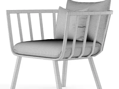 Modway Riverside Outdoor Patio Aluminum Armchair 3D model
