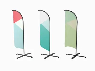 Commercial flag 3D model