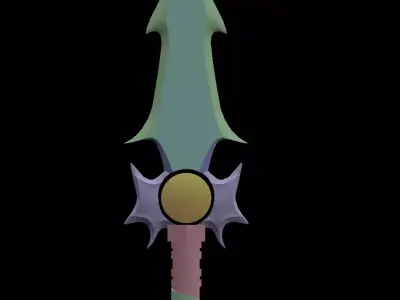 Sword fantasy  Low-poly 3D model