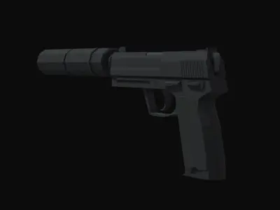 USP-S Low Poly gun Low-poly 3D model