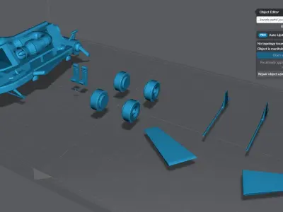 Jet Car Scale model 3D print model