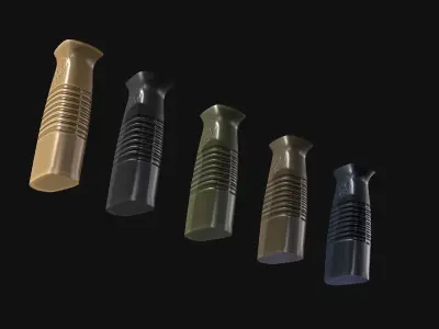 Skull Foregrip PBR Low-poly 3D model