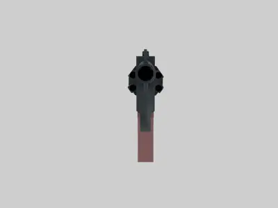 Low-Poly Revolver Free low-poly 3D model