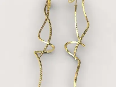 ZEFIR earrings 3D print model