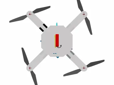 High-Precision 3D Drone Model - Fully Detailed and Textured 3D model