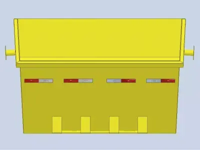Industrial dumpster 3D model