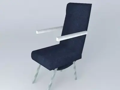 Typical Economy Class Airplane Seat Free 3D model