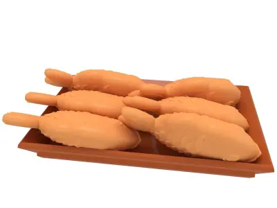 Taiyaki Japanese Cake Street Food 3D Low-poly 3D model