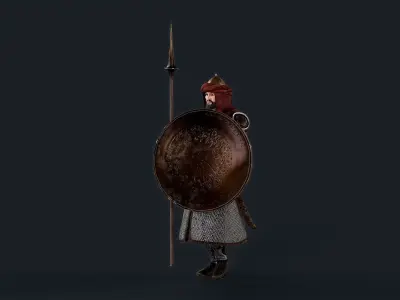 Persian Warrior Low-poly 3D model