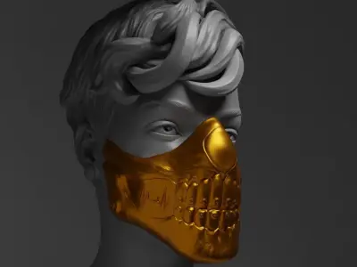 Cyborg Mask STL for 3D  3D print model