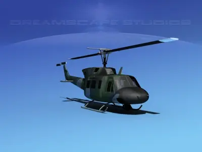 Bell UH-1N US Airforce Special Ops 3D model