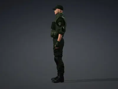 Realistic Urban Warfare Operator 3D model