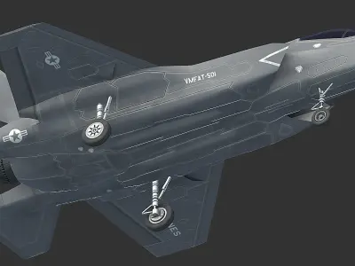 F35B fighter Low-poly 3D model